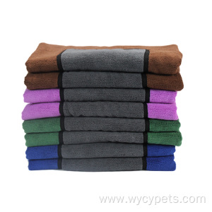 Pet Bath Towel Absorbent Microfiber Towel with Pockets